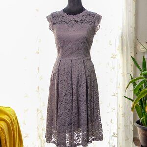 Grey Lace Dress XS